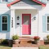 6/7/8-Inch House Numbers, Modern Black Iron Door Sign with Screws view 2