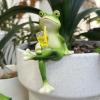 Frog with Wine Glasses, Hanging Flower Pot Decor view 4