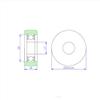 ULBTLUOYV PU 6203 Precision Ball Bearing with Polyurethane Coating, 17 x 50 x 18 mm view 4