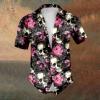 Foweknow Men's Summer Skull Pattern Hawaiian Shirt, Regular Fit, Short Sleeve Button-Down Shirt view 2