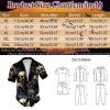 Foweknow Men's Summer Skull Pattern Hawaiian Shirt, Regular Fit, Short Sleeve Button-Down Shirt view 3