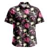 Foweknow Men's Summer Skull Pattern Hawaiian Shirt, Regular Fit, Short Sleeve Button-Down Shirt view 4