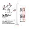 Adjustable Metal Stair Railing Spindles with 270° Angle, Square-Tube Railing Spindles for Decks, Steps, Gardens, and Outdoor Stairs view 2