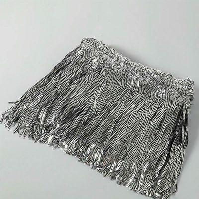 WanMing 5-Yard, 17 cm Glitter Laser Sequin Fringe Tassel Lace Trim