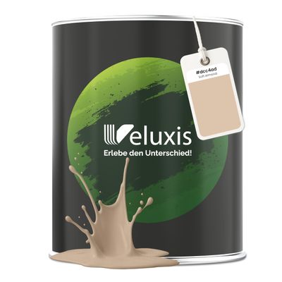 Veluxis Matte Wall Paint, Light Beige Gray Cream, 2.5 L, Soft Almond