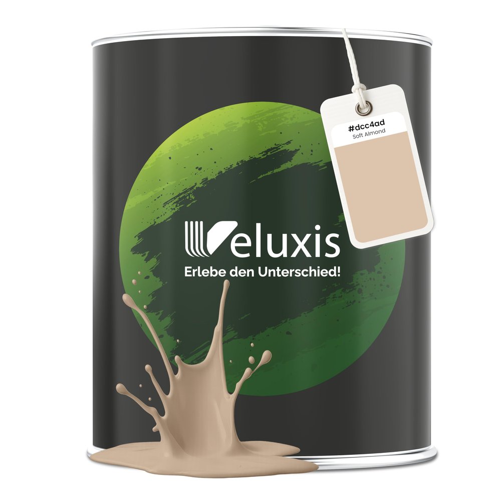 Veluxis Matte Wall Paint, Light Beige Gray Cream, 2.5 L, Soft Almond