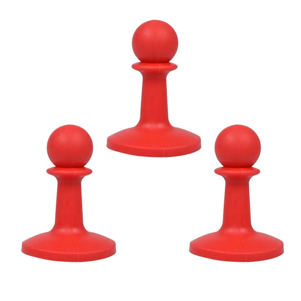 AQXYWAZQ Anti-Lightning Protection Caps for Tent Poles, Red, 3-Pack