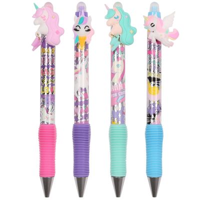 sarcia.eu Unicorn Erasable Gel Pen, 0.5 mm, Blue, with Eraser