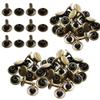 100 Sets 10 mm Double-Cap Rivets, Black Brass Tubular Rivets for DIY, Sewing, Repairs, Bags, Belts & Crafts view 1