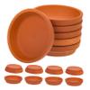 PartyKindom Red Terracotta Plant Pot Saucers, Round, 10-Pack view 1