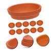 PartyKindom Red Terracotta Plant Pot Saucers, Round, 10-Pack view 4