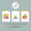 HABA Cylinder Peg Board Game, Ages 2+, 30 Colorful Wooden Blocks & 10 Template Cards, 2012246001 view 3