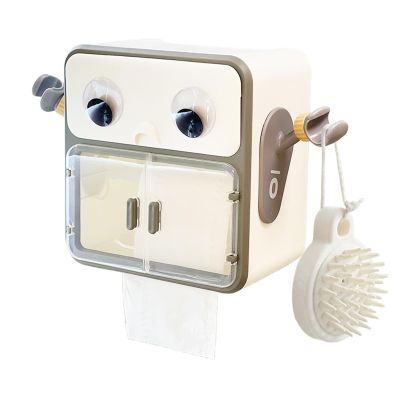 Wall-Mounted Toilet Paper Holder with Suction Cup