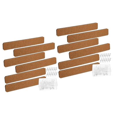 jojofuny Set of 12 Self-Adhesive Felt Memo Board Strips