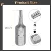 sourcing map T9 Torx Screwdriver Bits, 1/4-Inch Hex Shank, Magnetic Head, 25 mm, CR-V Steel, 5-Piece Set view 2