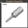 sourcing map T9 Torx Screwdriver Bits, 1/4-Inch Hex Shank, Magnetic Head, 25 mm, CR-V Steel, 5-Piece Set view 3