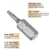 sourcing map T9 Torx Screwdriver Bits, 1/4-Inch Hex Shank, Magnetic Head, 25 mm, CR-V Steel, 5-Piece Set view 4