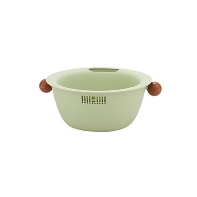 Bamboo Sea Fruit Bowl and Draining Basket, Green