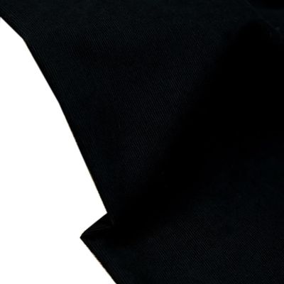 Blausky 3 m x 150 cm Black Polyester Corduroy Fabric