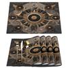 Woltant Boho Magic Linen Placemats, Washable, Heat-Resistant, 4-Piece Set view 1
