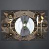 Woltant Boho Magic Linen Placemats, Washable, Heat-Resistant, 4-Piece Set view 4