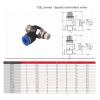 NVSFZGIYG 6-Piece SL Pneumatic Fitting, 1/8" 1/4" 3/8", Cylinder Throttle Valve Speed Controller Pressure Relief Valve Air Hose Connector Regulator (SL4-M5) view 4