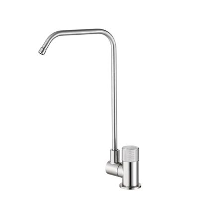 Kitchen Faucet Filter with Dual Water Outlet, Single Handle, Chrome Silver