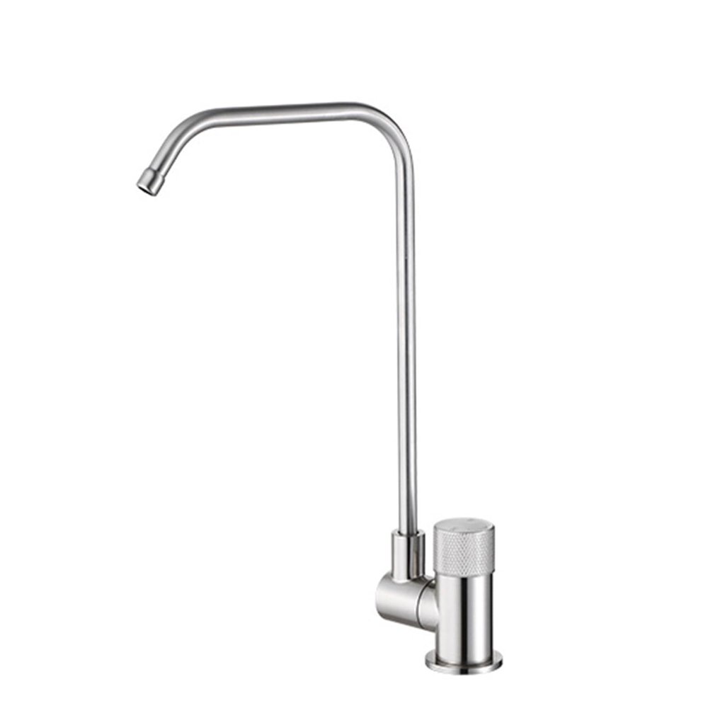 Kitchen Faucet Filter with Dual Water Outlet, Single Handle, Chrome Silver