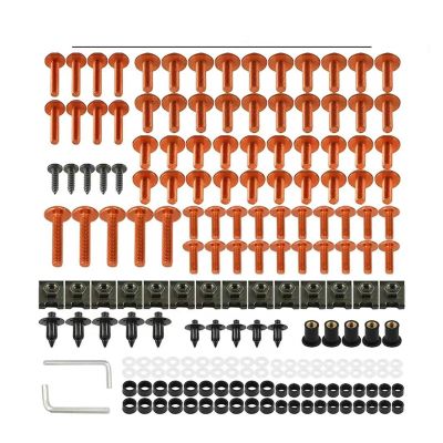 177-Piece Fairing Screw and Nut Kit for Suzuki DR-Z400E, DR-Z50, DR-Z70, JR50 and JR80 (Orange)