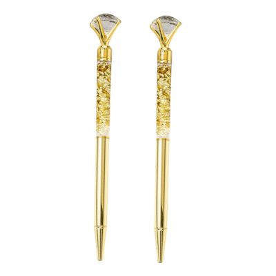 HOODANCOS Metal Ballpoint Pens, 2-Pack, Gold, Smooth Writing