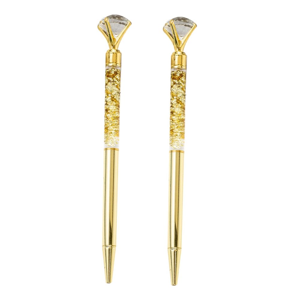 HOODANCOS Metal Ballpoint Pens, 2-Pack, Gold, Smooth Writing