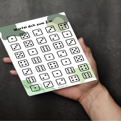 Dice Savings Challenge – Soap Bubbles Binder Insert