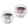 Oniissy Faucet Handle Replacement Set, Hot and Cold Water, 2-Piece, Acrylic Covers, 20 Splines, 7.5 mm, for Kitchen, Bathroom and Sink Faucets, Clear, Blue and Red view 1