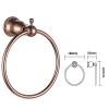 UZAMIRLEX Hanging Towel Holder, Round Wall-Mounted Towel Ring, Antique Classic Bathroom Accessory (Color 5) view 3