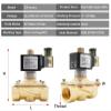 HCVYQMMJ Brass Normally Open Solenoid Valve G3/8" to G2, NBR/EPDM/Viton Seal, AC 220V/DC 12V/24V, IP65, High-Temperature Water Valve (DC 24V-Viton) view 3