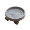 SONGYL-20249 Round Bonsai Pot Stand with Wheels, Gray, Small view 1