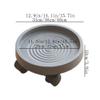 SONGYL-20249 Round Bonsai Pot Stand with Wheels, Gray, Small view 2