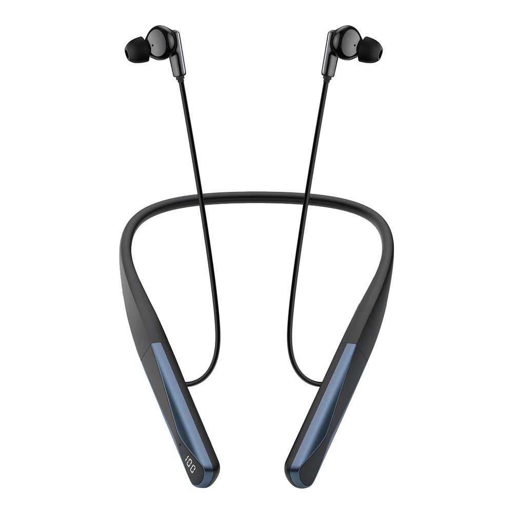 SOPPY Neckband Bluetooth 5.4 Wireless In-Ear Earbuds with ANC & ENC, IPX5, 35-Hour Playtime, Black