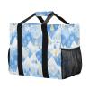 Mountain Light Blue Foldable Utility Beach Tote, Large Sandproof Reusable Grocery Bag with Handles view 2