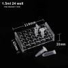 Transparent Centrifuge Tube Rack for 1.5 mL PCR Tubes, 100-Well, 11 mm Diameter view 3