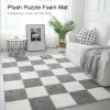 Soft Interlocking Plush Foam Floor Mat Set, 30 x 30 cm, 9 Tiles view 2