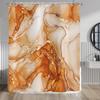 Hnmdmyi Orange Gold Abstract Marble Shower Curtain, 65 x 71 in view 1