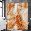 Hnmdmyi Orange Gold Abstract Marble Shower Curtain, 65 x 71 in view 3
