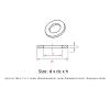 White Transparent Nylon Plastic Flat Washers, PE Insulating Spacers and Sealing Rings (M3.5 x 11 x 1.1 mm, 10 pcs) view 3