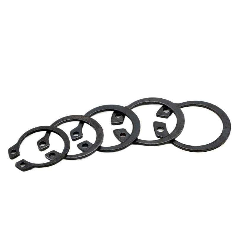 External Retaining Ring 3 mm 30 mm, Stainless Steel/Carbon Steel Circlip for Grooved Shafts, Pins and Bolts (Carbon Steel, M4, 50 pcs)