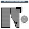 Magnetic Window Screen, 154 x 82 cm, Black, No-Drill Adhesive Mount view 4