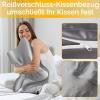 Satin Pillowcases for Contour Pillows, Gray, 2-Pack view 4