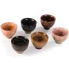 YOFAPA 6-Piece Chinese Kung Fu Ceramic Tea Set with Patterned Japanese Tea/Sake Cups view 1