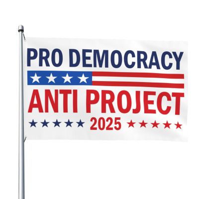 4x6 ft Pro-Democracy Anti-Project 2025 Double-Sided Garden Yard Flag, Stop Project 2025, No Flag Stand