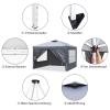 TactFire 3 x 3 m Pop-Up Folding Canopy, Waterproof, Winter-Ready, Adjustable Height, Ventilation System, Steel Frame, UPF 50+ Sun Protection, 4 Sidewalls and 4 Sandbags, Anthracite view 4